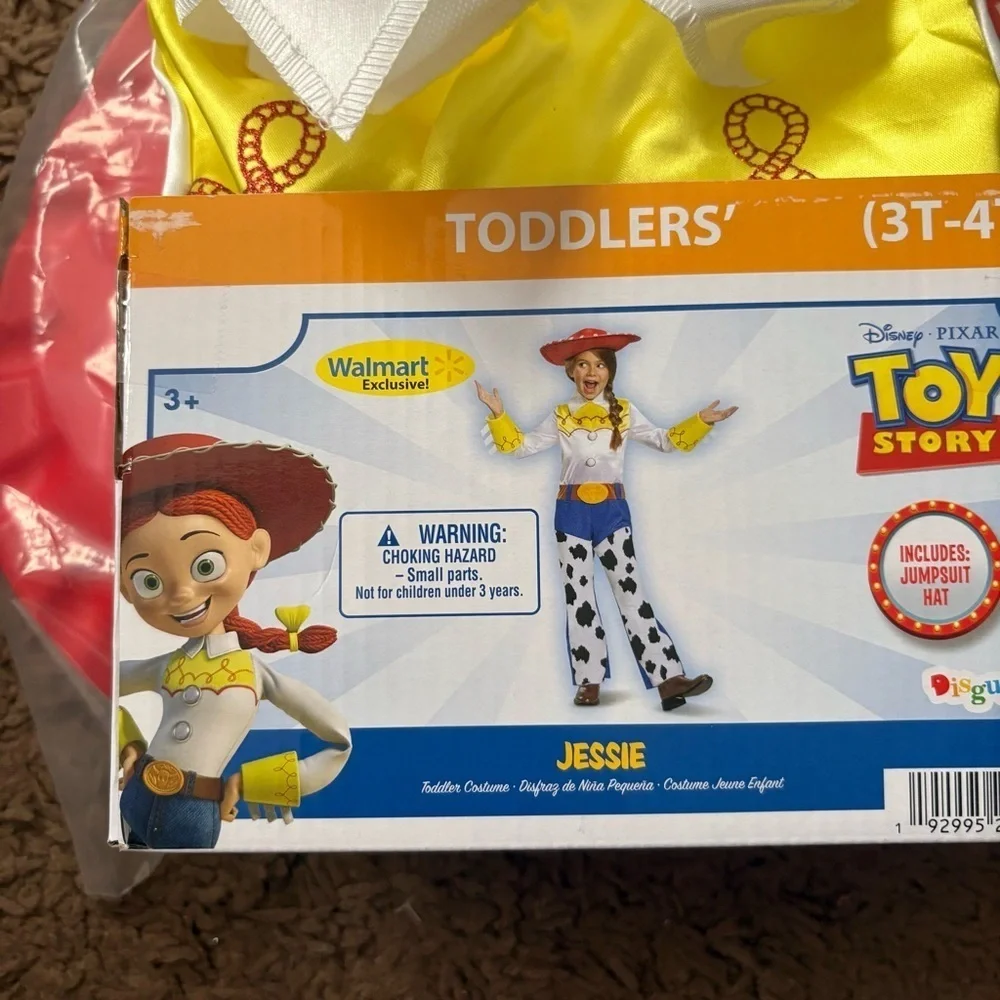 Disney Toy Story Jessie Costume with Red and Yellow Accents NEW Sz 3T-4T